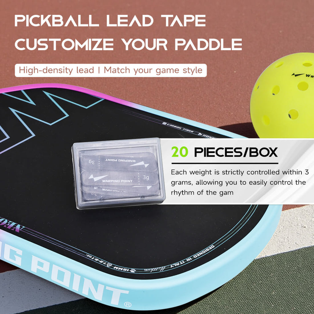 Pickleball Paddle Lead Tape (20-Pack, Black)