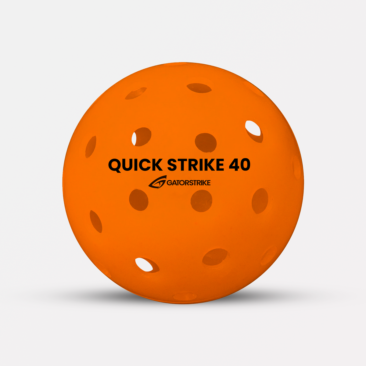 Quick Strike 40 outdoor pickleballs in orange