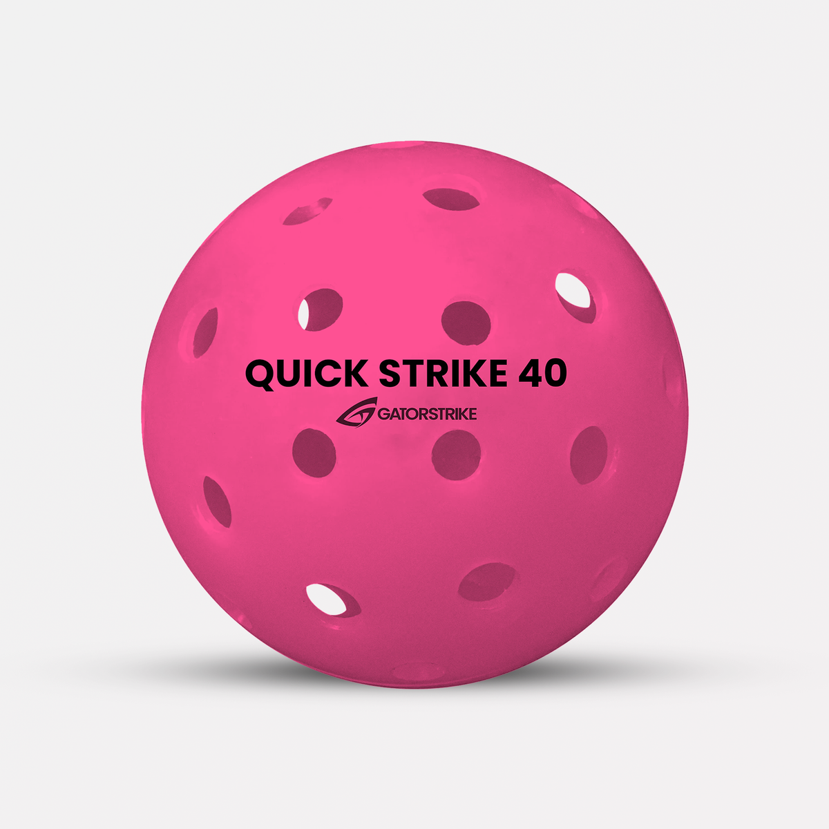 Quick Strike 40 outdoor pickleballs in fuchsia